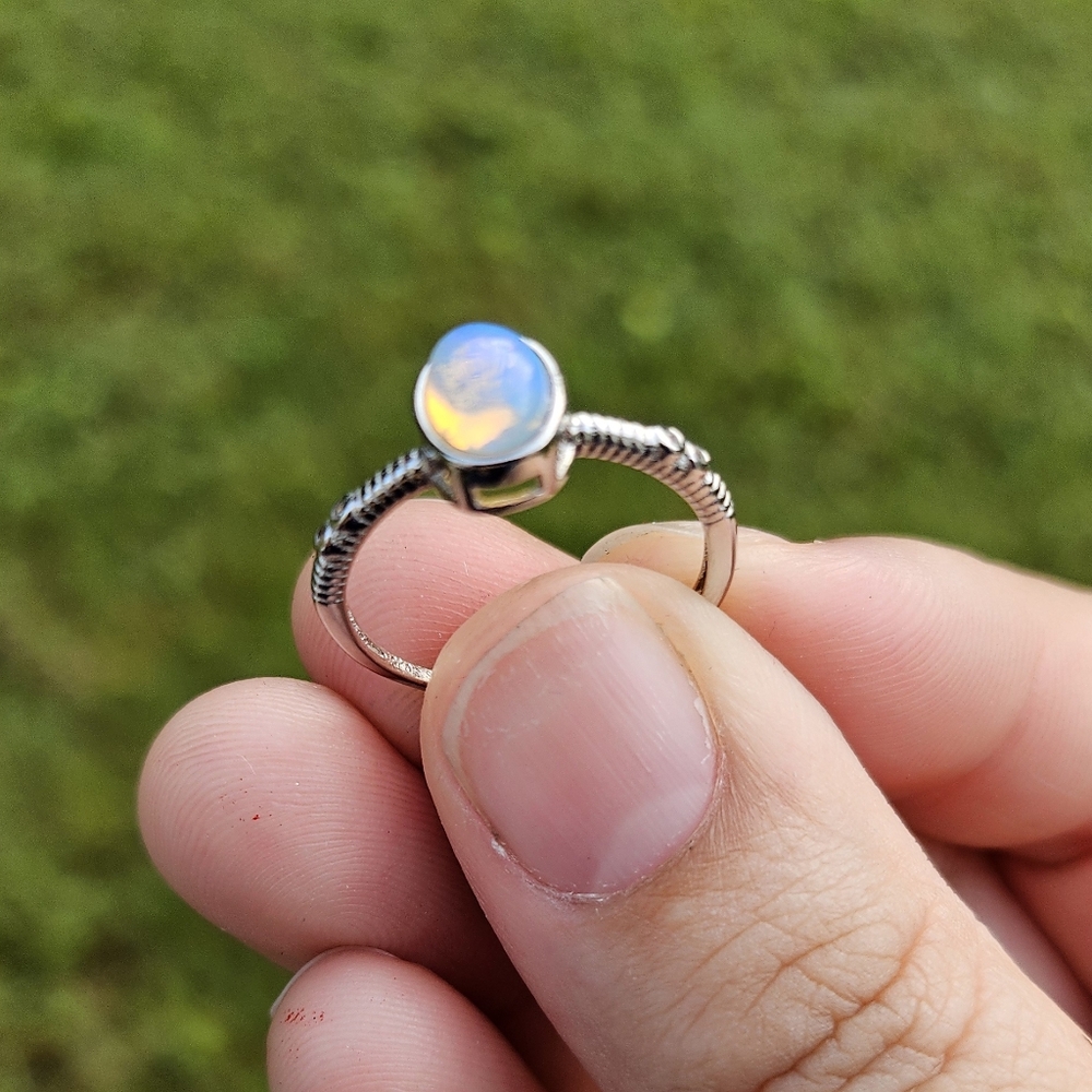 Opal Silver Ring 925 - image 2